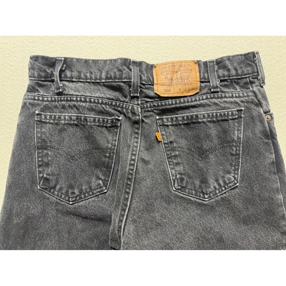 Vintage 1993 Men's Levi's 550 Orange Tab 33x30 Black Jeans Made In USA - Picture 11 of 17